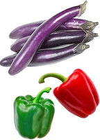 Bundle: Sweet Pepper Seeds California Wonder + Asian Long Eggplant Seeds Ping Tung