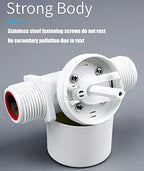automatic water level control valve, float valve, used for water tower, solar energy, livestock pond, aquarium, automatic water storage irrigation (1/2" Side entry)