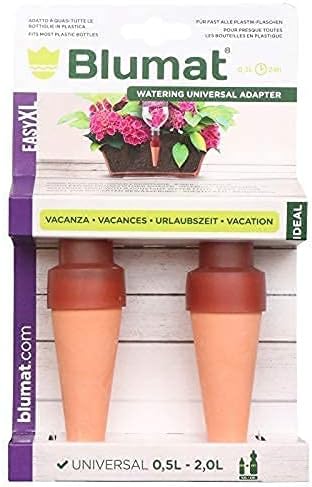 Blumat Plant Watering Device - Easy XL Self Watering Planter Insert for Indoor Plants - Bottle Adapter - Prevents Overwatering and Underwatering for Healthy Growth - 2 Pack