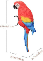 Primst Resin Animal Planter Pot Hanger Decorations, Hanging Realistic Parrot Flower Pot Figurine Planter Pot Hanger Decoration for Garden Yard Indoor Outdoor Decor (Red)