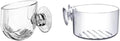 JJLFresheners 2Pcs Aquarium Plant Pot, Glass Fish Tank Plants Holder Aquarium Planter, Decoration Plants Cup with Suction Cups for Fish Tank Ornament Décor