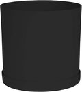 Bloem Mathers Round Planter with Saucer Tray: 10" - Black - Modern Design, Durable Plastic Pot, Removable Saucer, for Indoor & Outdoor Use, Gardening, 2.6 Gallon Capacity