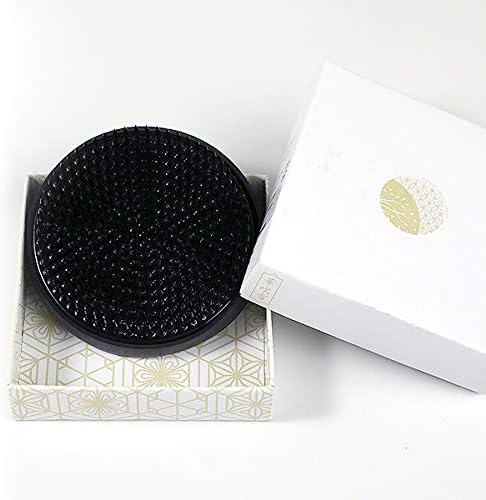 Wazakura Ikebana Kenzan Flower Pin Frog, Made in Japan, Floral Arranging Tool, Round - 80mm(3.15") Black