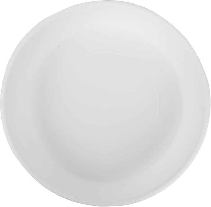 The HC Companies Flower Pot Saucers - Plastic Plant Saucer for Outdoors & Indoors - Traditional Design Plant Pot Trays for Water Drainage - Durable & Stylish Round Plant Tray (12-inch White)