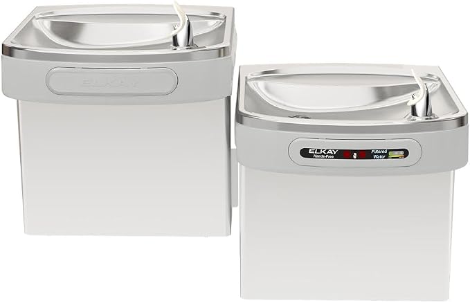 Elkay LZOSTL8SC Wall Mount Versatile Hands-Free Activation Bi-Level ADA Cooler Filtered Refrigerated Stainless