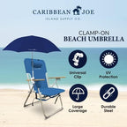 CARIBBEAN JOE Umbrella for Beach Chair, Adjustable and Universal, UV Protection