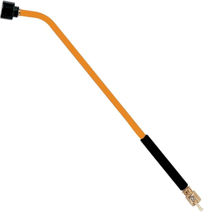 Dramm ColorMark Soft Rain Watering Spray Wand – 30” Long, ORange – Lightweight & Durable with 8" Foam Grip and Brass Shut-Off Valve – Ideal for Hanging Baskets, Planters, Gardens, Shrubs & Seedbeds