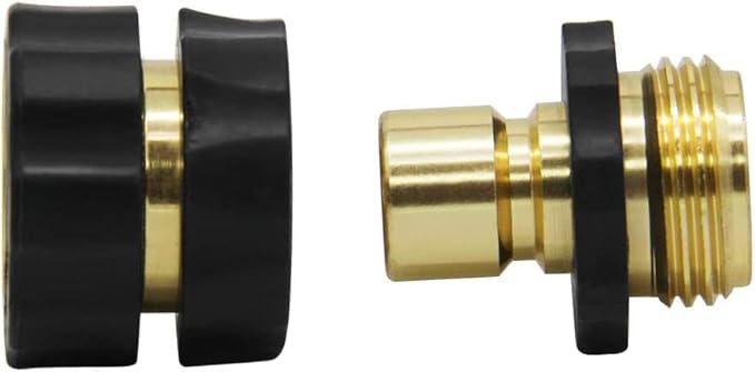 Twinkle Star 3/4 Inch Garden Hose Fitting Quick Connector Male and Female Set (8 Sets) with Extra Rubber Washers