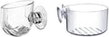 2Pcs Aquarium Plant Pot Set, Glass Fish Tank Plants Holder Aquarium Planter, Decoration Plants Cup with Suction Cups