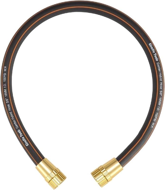 Giraffe Tools Leader Hose 2ft x 5/8", 24INCH Short Water Hose for Hose Reel, Lightweight, Flexible with Female Female Fittings