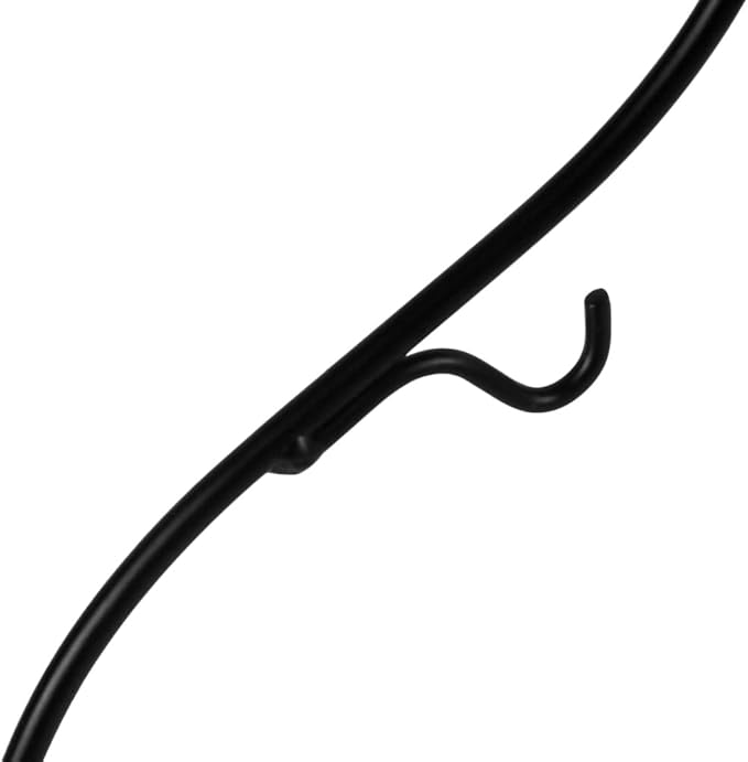 13 Inch Unique Ornament Display Stand, Black Metal Ornament Hanger Stand, S-type Two Hooks for Hanging Glass Globe(5inch), Christmas Ornament, Air Plant Terrarium, Witch Ball, Home Wedding Decoration (1, 13.8x5"Black)