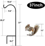 BEAU JARDIN 12 Pack Solid Shepherd Hook 37 Inch One Piece Structure No Assembly Required Heavy Duty Shepards for Garden Outdoor Hanging Plants Hanger Lanterns Wedding Black Inch Thick