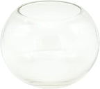 WGV Bowl Glass Vase, Diameter 5.1", Height 3.75", Open Width 3", (Multiple Sizes Choices) Clear Bubble Planter Terrarium Fish Bowl for Wedding Event Home Decor, 24 Pieces (VBW0005)