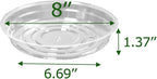 TRUEDAYS 20 Pack 8 Inch Plant Saucers Clear Plant Saucers Flower Pot Plastic Drip Trays Excellent for Indoor & Outdoor Plants