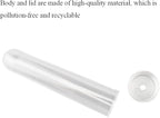 HAHIYO 25PCs 3.5X1Inch Transparent Plastic Floral Tubes Floral Water Tubes Flower Vials with Silicone Cap for Plants Fresh Flowers Arrangement Decoration Milkweed Cutting Florist Supplies