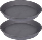 Plant Saucer, 2 Pack Largee Plant Saucer 18 19 inch (19", Cement Gray)