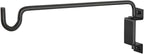 16 Inch Outdoor Hanging Brackets - 360° Swivel Plant Hanger with 12-Directional Adjustable Hook, Rust Resistant Solid Steel Wall Mount for Bird Feeders, Indoor/Outdoor Plants, Garden & Patio