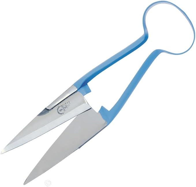 Premier 1 Bent Hand Shear for Wool Sheep & Livestock - 5.5" Blade - Blue