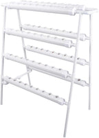 Hydroponics Growing System Kit 72 Plant Sites 4 Layers Food-Grade PVC-U Pipes Hydroponic Grow Kit Gardening System with Water Pump, Timer,Net Pots and Sponge for Vegetables,Fruits,Herb