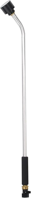 Dramm Soft Rain Watering Spray Wand, 8" Foam Grip & Brass Shut Off Valve, Lightweight & Durable, for Hanging Basket, Planter, Garden, Shrub and Seedbed, Silver, 30 Inches Long