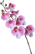 Artificial Phalaenopsis Orchid Realistic Faux Flower for Home Decoration, Hallway, Dining Table, and Living Room(7-headpink)