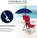 CARIBBEAN JOE Umbrella for Beach Chair, Adjustable and Universal, UV Protection