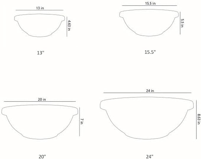 The HC Companies 20 Inch Large Garden Bowl Planter - Shallow Plant Pot with Drainage Plug for Indoor Outdoor Flowers, Herbs, Warm Gray (Pack of 5)