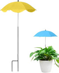 Plant Umbrellas for Outdoor Plants, 23.6inch Adjustable Angles Plant Shade Umbrella Patio, Larger Size Rain/Sun Umbrella, for Potted Garden Bed Flower Pot