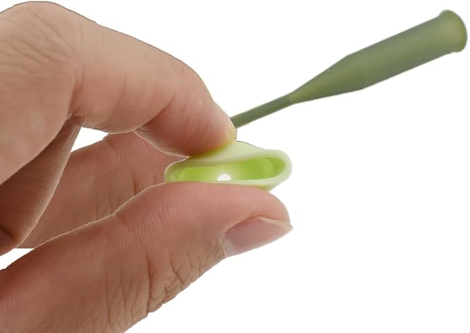 HAHIYO 35PCs 2.8x0.5Inch Green Plastic Floral Water Tubes with Long Stem and Silicone Caps Flower Vials for Plants Fresh Flowers Arrangement Milkweed Cuttings Florist Supplies, Total Length 5.7inches