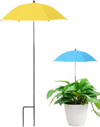 Plant Umbrellas for Outdoor Plants, 23.6inch Adjustable Angles Plant Shade Umbrella Patio, Larger Size Rain/Sun Umbrella, for Potted Garden Bed Flower Pot