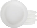 The HC Companies 8 Inch Classic Round Plant Saucer, Lightweight UV-Resistant Plastic Outdoor & Indoor Flower Pot Tray, 4-Pack Plant Pot Trays for Garden & Home Decor, White