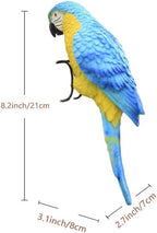 Primst Resin Animal Planter Pot Hanger Decorations, Hanging Realistic Parrot Flower Pot Figurine Planter Pot Hanger Decoration for Garden Yard Balcony, 2.7" x 8.2"Decor (Blue)