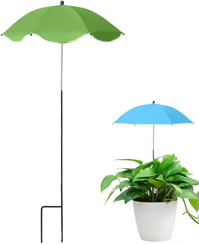 Plant Umbrellas for Outdoor Plants, 23.6inch Adjustable Angles Plant Shade Umbrella Patio, Larger Size Rain/Sun Umbrella, for Potted Garden Bed Flower Pot