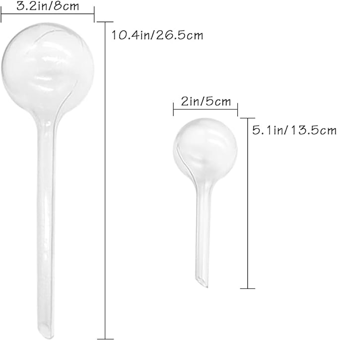 Irrmshr 10 Pack Clear Plant Watering Globes,Plastic Self Watering Bulbs for Indoor Plants,Garden Water Device Automatic Plant Waterer Indoor Outdoor
