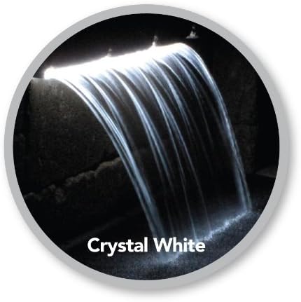 Atlantic Water Gardens Lighted Waterfall Spillway, 36-inch Crystal White Colorfalls, CF36W