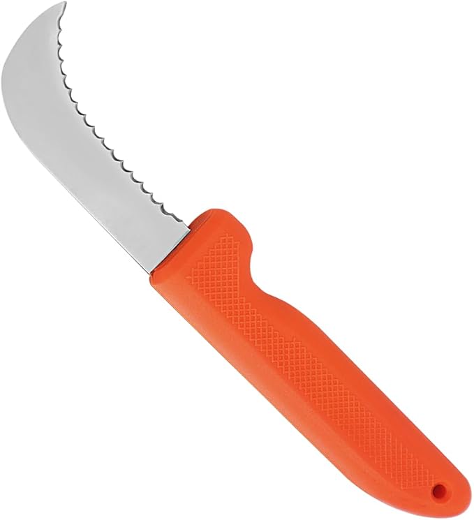 Zenport K104 Harvest Utility Knife, Landscape, 3-Inch Stainless Steel Deep Serrated Blade