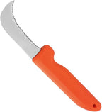 Zenport K104-O Harvest Utility Knife, 3 Inch Stainless Steel Blade, Orange - 3 Pack