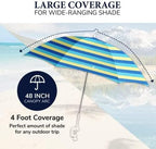 CARIBBEAN JOE Umbrella for Beach Chair, Adjustable and Universal, UV Protection