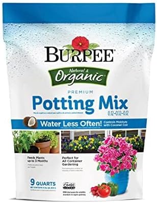 Burpee 4-Lb Organic Plant Food & 9-Quart Premium Potting Soil Mix for Vegetable, Flower & Herb Garden
