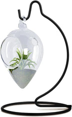 5 Inch Cute Ornament Display Stand, Black Ornament Hanger Stand for Hanging Glass Globe, Air Plant Terrarium, Witch Ball, Christmas Ornament and Home Wedding Decoration (1, 6.3x3.5 Black)