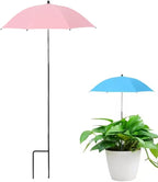 Plant Umbrellas for Outdoor Plants, 23.6inch Adjustable Angles Plant Shade Umbrella Patio, Larger Size Rain/Sun Umbrella, for Potted Garden Bed Flower Pot