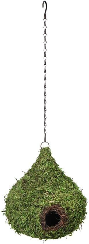 SuperMoss (56010) Raindrop Birdhouse with Chain, 10 by 13-Inch, Fresh Green