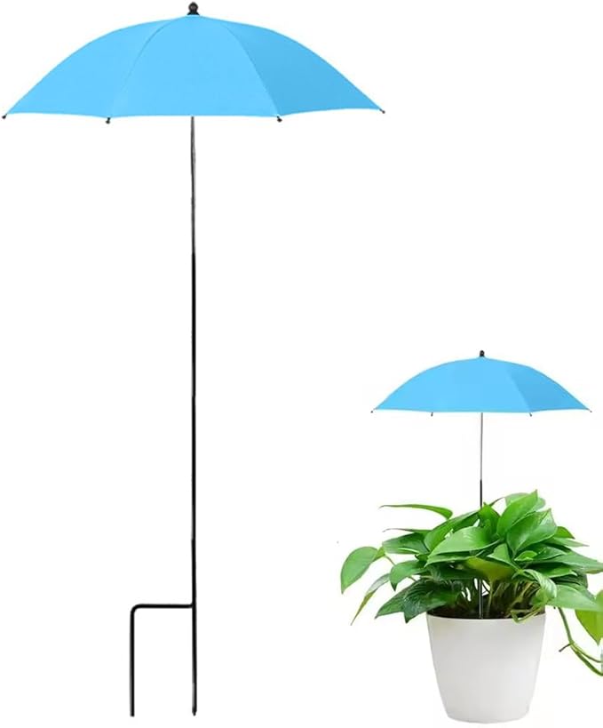 Plant Umbrellas for Outdoor Plants, 23.6inch Adjustable Angles Plant Shade Umbrella Patio, Larger Size Rain/Sun Umbrella, for Potted Garden Bed Flower Pot