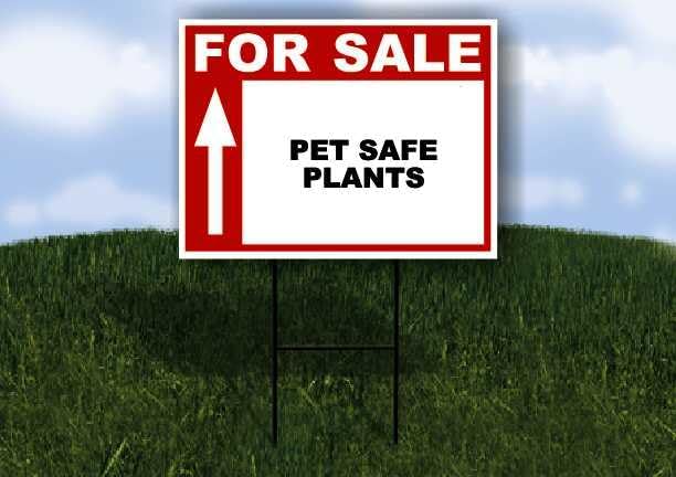 PET SAFE PLANTS For Sale UP ARROW white Red Black 1 Double Sided 18x24 in Yard Road Sign w/stand