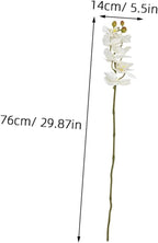 Zerodeko Realistic Fake Phalaenopsis Orchid Stem for Home Decor Vivid Artificial Arrangement for Living Room Bedroom and Dining Table Stylish Faux Floral Decoration