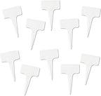 200 Pcs Thick T-Type Plant Labels, 4 Inch Waterproof PP Hard Plastic Garden Markers, Reusable Nursery Tag Stakes for Indoor Outdoor Potted Plants, Seedlings, Flowers, Vegetables & Herbs(White)