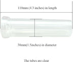HAHIYO 10PCs 4.3X1.5inch 60ml Transparent Plastic Floral Tubes Floral Water Tubes Flower Vials with Silicone Cap for Plants Fresh Flowers Arrangement Decoration Milkweed Cutting Florist Supplies