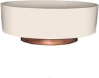 The HC Companies 6 Inch Round Plastic Succulent Capri Bowl 6"x6"x2.25" in Vanilla Bisque with Copper Bottom Color