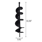 6-inch Auger Bit 3/4-inch Inside Diameter Gas Driven Auger Bit for Rear Fence Hole Digger