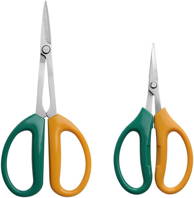 Garden Scissors, Stainless Steel Garden Bonsai Pruning Shears, Anti-Slip Softgrip SnipGardening Tools Garden Shears for Plants Herb (Modern)